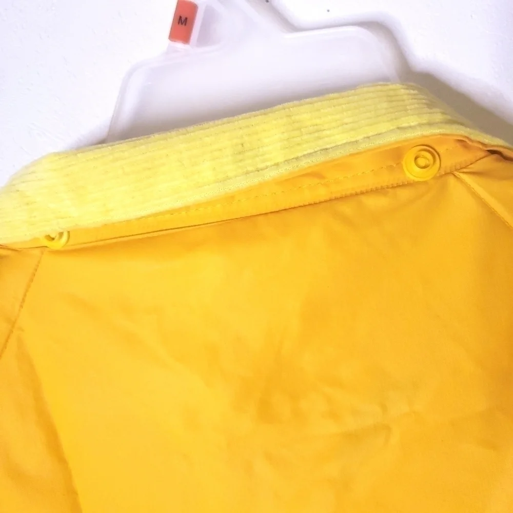 💕5 For $20 Rokk Mens Yellow Rain Jacket Waterproof Sz L (No Hood)